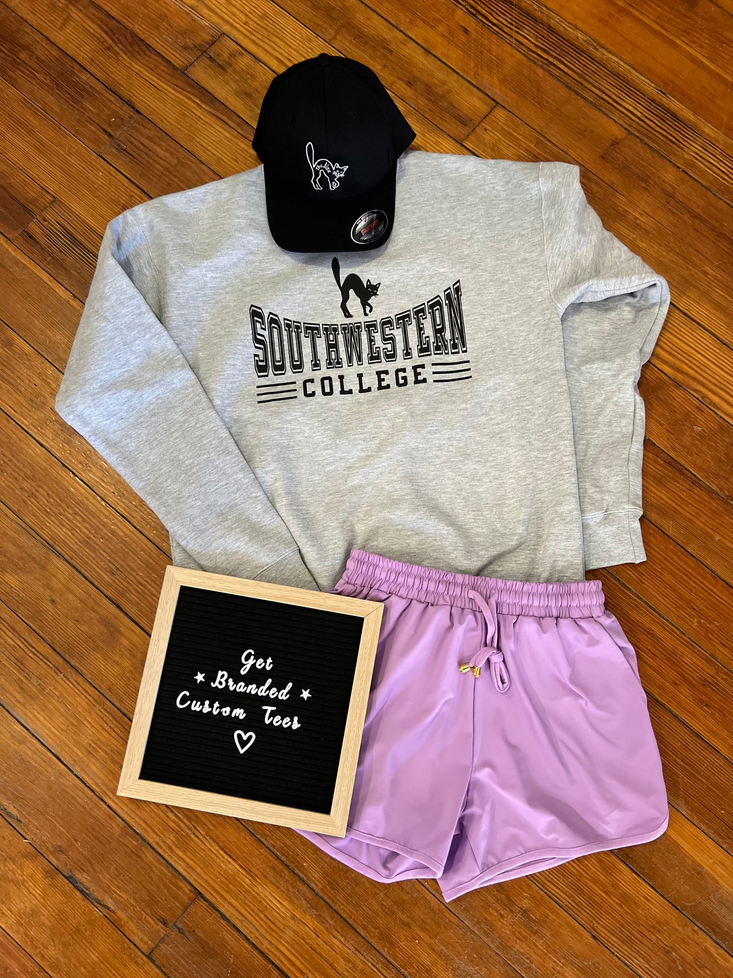 Tultex Light Grey Southwestern College Crewneck