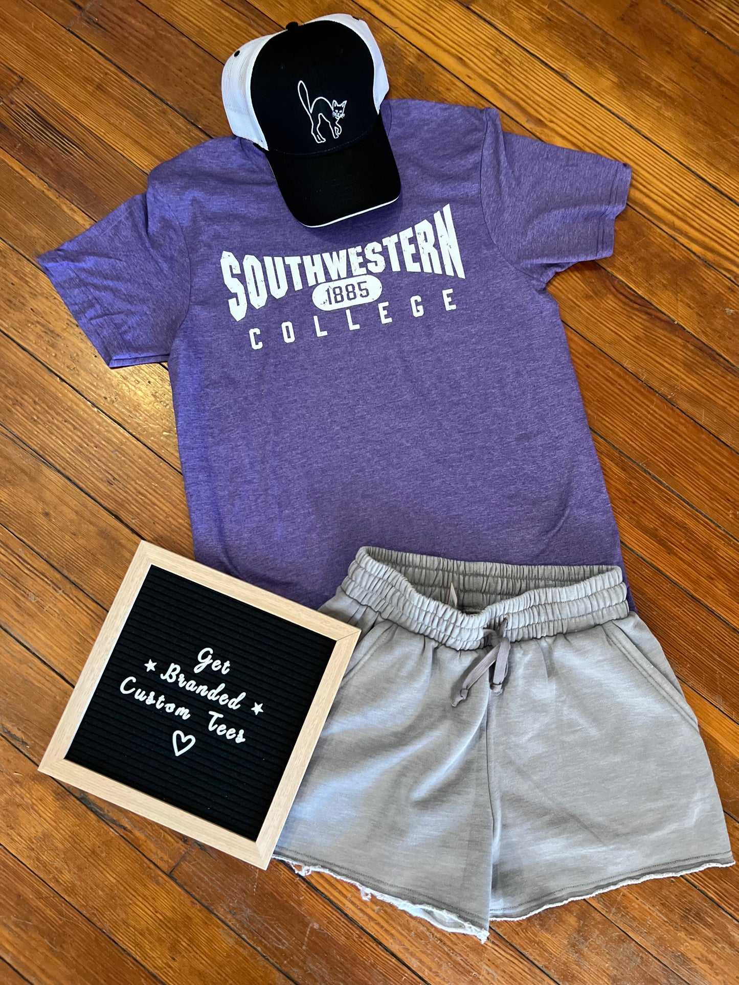 Heathered Purple Southwestern 1885 Tee
