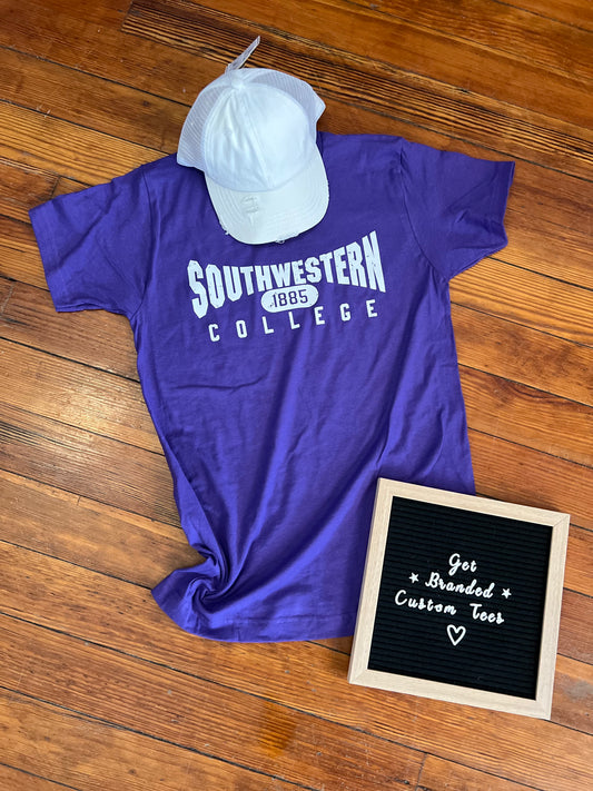 Purple Southwestern 1885 Tee