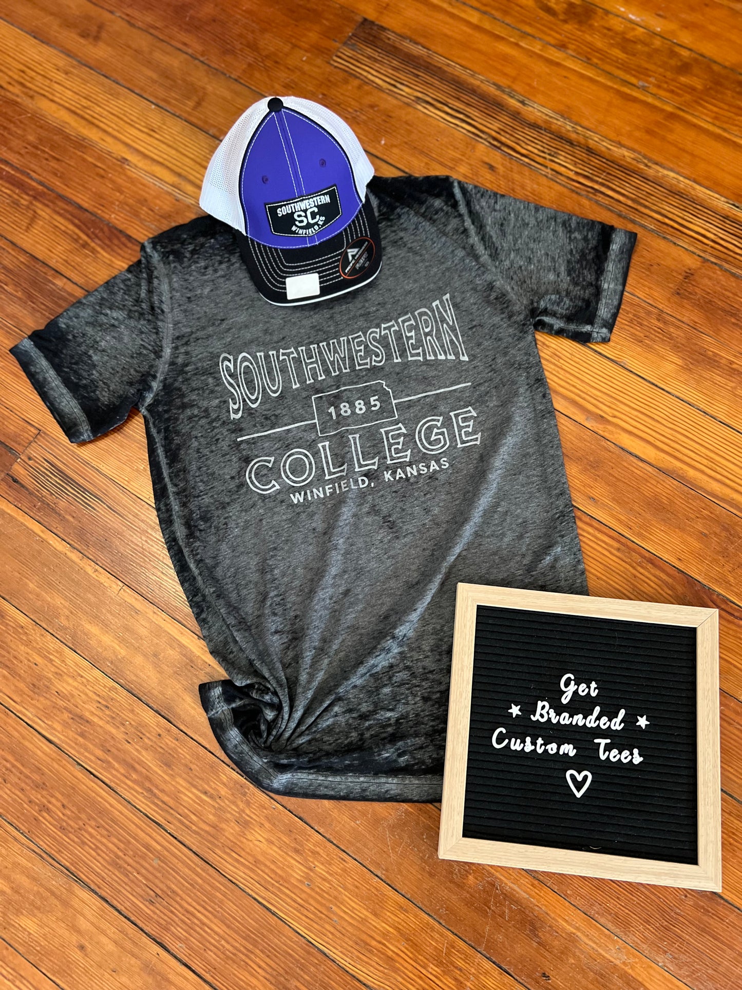 Southwestern College 1885 Light Heathered Tee