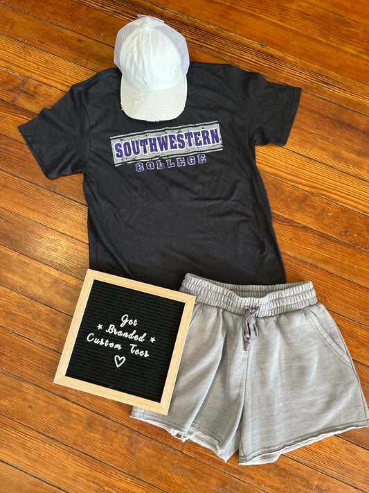 Charcoal Southwestern College Tee