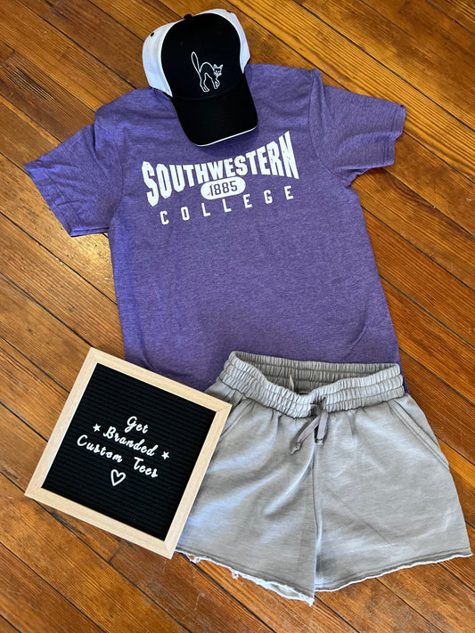 Heathered Purple Southwestern 1885 Tee