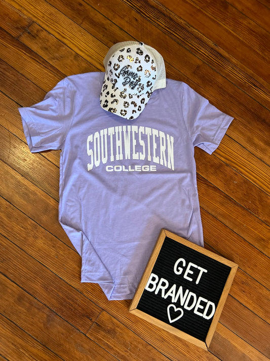 Southwestern College Arch Lavender Tee