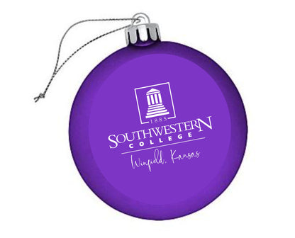 Southwestern College Winfield Purple Ornaments- Flat
